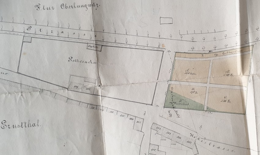 Entwurf für die Erweiterung des Ernstthaler Friedhofs