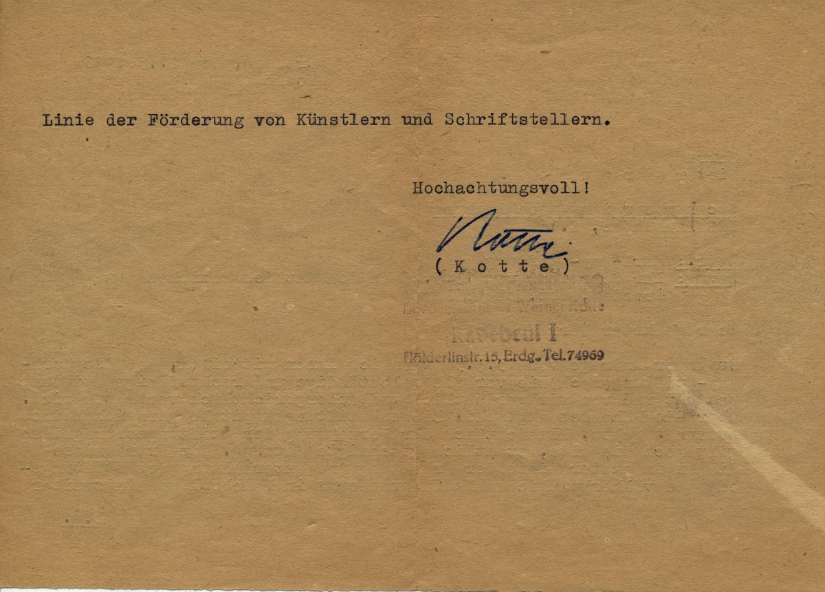Brief Karl-May-Stiftung
